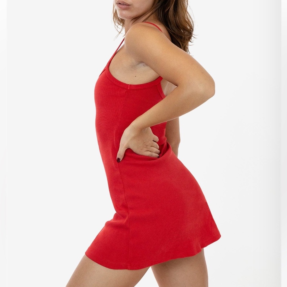 Heavy Rib Spaghetti Mini Dress